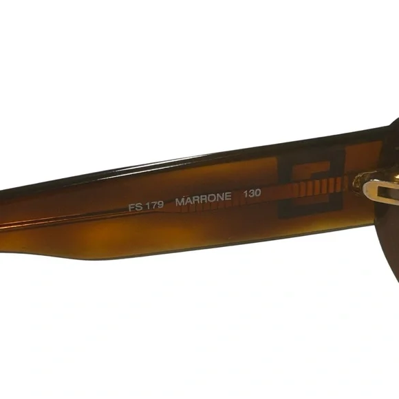 Fendi sunglasses lunette Brielle cat eye brown Italy vintage 90s y2K unisex - Picture 6 of 15